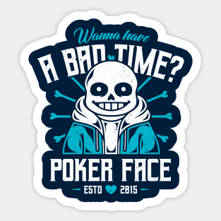 Poker Face Sticker